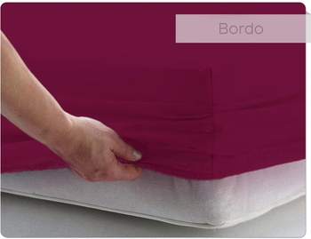 Prześcieradło BAWEŁNIANE bordo - 90 x 200