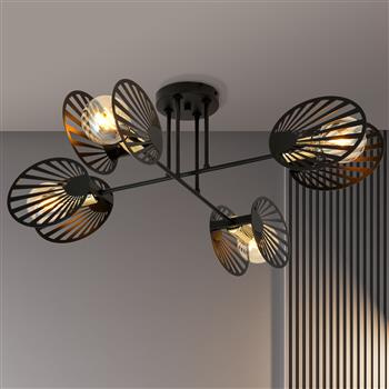 TALIA 4 BLACK lampa sufitowa oryginalny Design nowoczesna