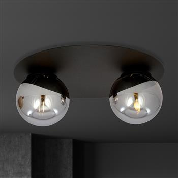 SOLAR 2 BLACK/GRAFIT 1128/2 plafon sufitowy nowoczesny klosze