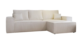 Narożnik z funkcją spania Paris - nowoczesna sofa narożna - kolor brązowy