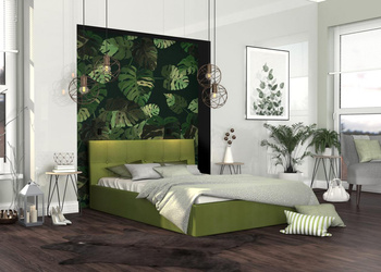 Łóżko tapicerowane RINO - Paris, kolor: lima - 160 x 200