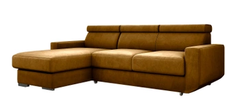 Narożnik z funkcją spania Madryt - lewostronny - kolor żółty