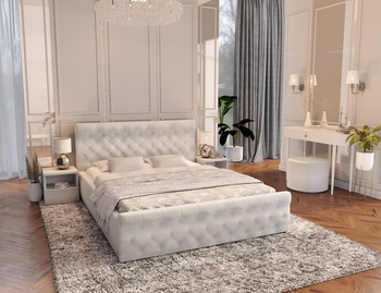 Łóżko tapicerowane CHICAGO- Paris, kolor light grey - 160 x 200