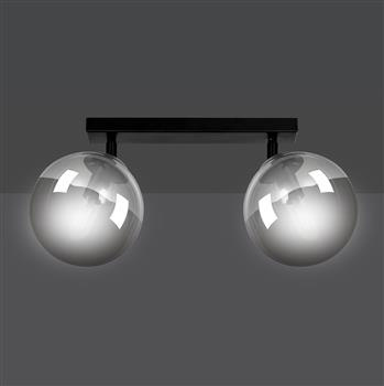 TOFI 2 BL GRAFIT 777/2 plafon sufitowy listwa regulowana szklane klosze spot KULE