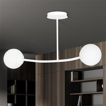 HALLDOR 2 WHITE 1025/2 oryginalna lampa sufitowa biała LOFT szklane mleczne klosze