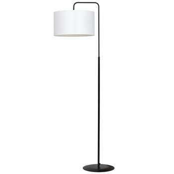 TRAPO LP1 BLACK / WHITE 570/2 lampa podłogowa czarna duży biały abażur
