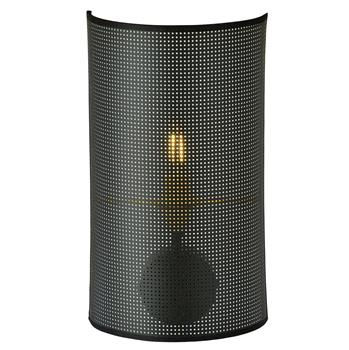 ASTON K1 BLACK/GOLD 1148/K1 kinkiet ścienny abażur dużo światła