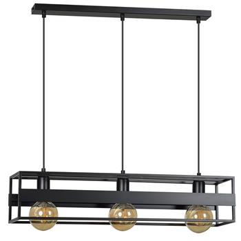 REWAL 3 BLACK 810/3 wisząca lampa sufitowa LOFT regulowana metalowa czarna