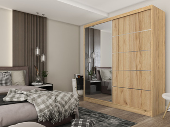 Szafa przesuwna Opal 200 cm dąb artisan