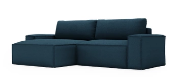 Narożnik Yumay- nowoczesna sofa z funkcją spania - kolor granatowy