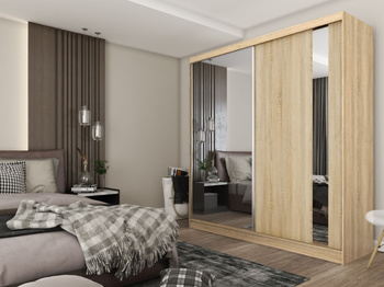 Szafa przesuwna Malva 200 cm dąb sonoma