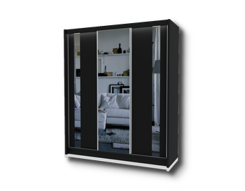 Szafa przesuwna Malva 180 cm Czarny