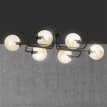 BRENDI 6A BL MIODOWY 833/6A plafon sufitowy nowoczesny DESIGN szklane klosze