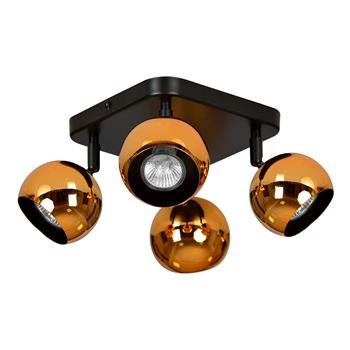 ELEKTRA 4 COPPER 378/4 nowoczesny spot sufitowy miedziane regulowane kulki LED
