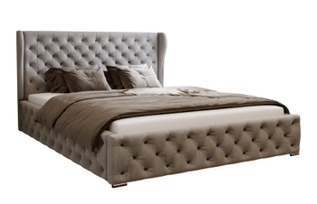 Łóżko tapicerowane z pojemnikiem na pościel - KONG 120x200 cm