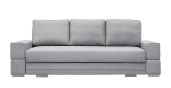 Kanapa z funkcją spania SOFI - strukturalna tkanina - kolor szary