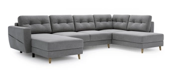 Narożnik Gwena- narożnik wolnostojący w stylu skandynawskim - kolor szary