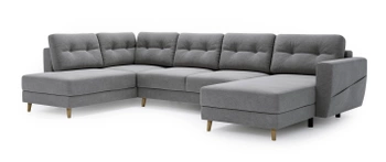 Narożnik Gwena- narożnik wolnostojący w stylu skandynawskim - kolor szary