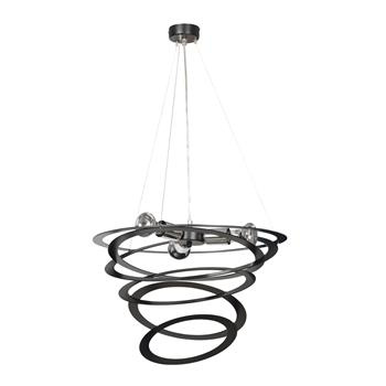 SKIPPER BLACK 690/2 designerska lampa wisząca chromowane elementy czarna