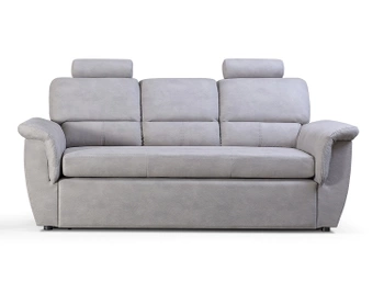 Kanapa z funkcją spania DANA - tkanina eko skóra - kolor szary