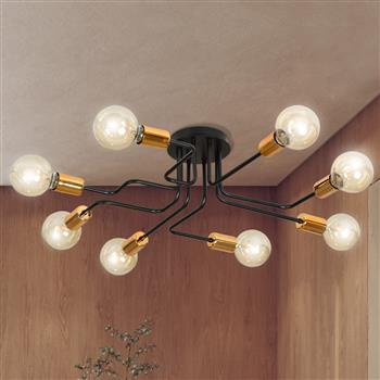 HARMONY 8 BLACK-COPPER 467/8 plafon sufitowy w stylu Loft Edison