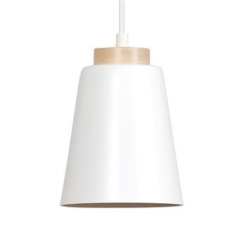 BOLERO 1 WHITE 443/1 wisząca lampa styl skandynawski drewno biała