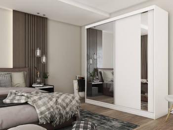 Szafa przesuwna Malva 200 cm biały