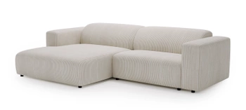 Narożnik Passi - miękka i wygodna kanapa do salonu - kolor jasny szary