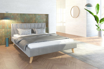 Łóżko tapicerowane - HEAVEN TRINITY (SZARY) - 120 x 200