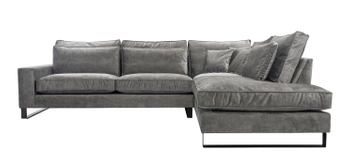 Narożnik wolnostojący Blako - prawostronny - kolor szary