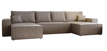 Narożnik z funkcją spania Paris U - kolor ciemny szary