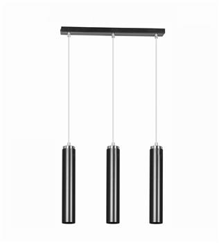 LUNA 3 BLACK 956/3 designerski spot wiszący tuby czarne chrom