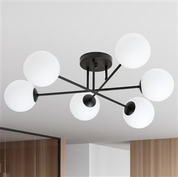 ROMA 6 BLACK 1232/6 plafon sufitowy szklane klosze kule