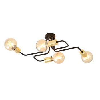 VEKEN 4 GOLD plafon sufitowy w stylu Loft Edison