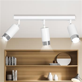 HIRO 3 WHITE-CHROME 962/3 nowoczesny regulowany spot LED sufitowy biało srebrny
