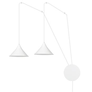 ABRAMO 2 WHITE 159/2 lampa sufitowa wisząca regulowana najnowszy design biała loft