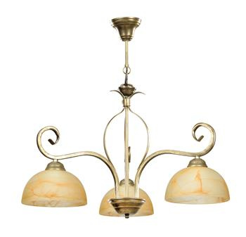 WIVARA 3 GOLD 149/3 klasyczny duży żyrandol szklane białe klosze dużo światła