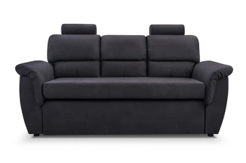 Kanapa z funkcją spania DANA - tkanina eko skóra - kolor grafit