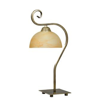 WIVARA LN1 GOLD 149/LN1 klasyczna lampka nocna szklany biały klosz dużo światła