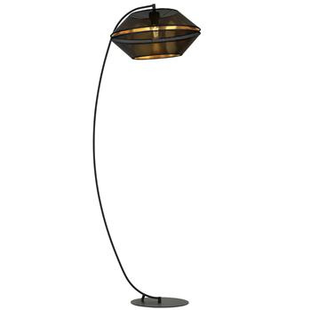 MALIA LP1 BLACK/GOLD 1185/LP1 lampa podłogowa czarna z abażurem złoty środek