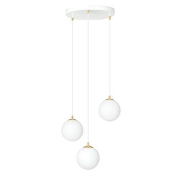 ROYAL 3 WHITE 1244/3PREM lampa wisząca żyrandol złota klosze kule DESIGN
