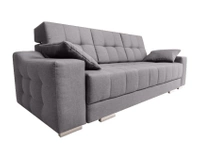 Kanapa z funkcją spania ANITA - rodzaj tkaniny plecionka - kolor jasny szary