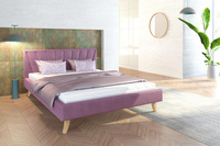 Łóżko tapicerowane - HEAVEN TRINITY (FIOLETOWY) - 160 x 200