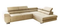 Narożnik z funkcją spania Miami - prawostronny- kolor kremowy