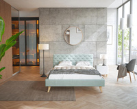 Łóżko tapicerowane KALIFORNIA- TRINITY (miętowy) - 160 x 200