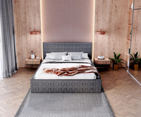 Łóżko tapicerowane NEVADA- TRINITY (GRAFITOWY) - 160 x 200