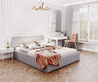 Łóżko tapicerowane MIRAGE - TRINITY (SZARY) - 160 x 200