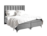 Łóżko kontynentalne z pojemnikiem na pościel - ZOFIA 120x200 cm - kolor szary