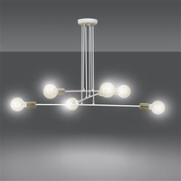 VESIO 6 WHITE 786/6 lampa wisząca loft regulowana złote elementy
