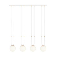 GLAM 4 WHITE/OPAL 1115/4 lampa wisząca szklane klosze GLAMOUR